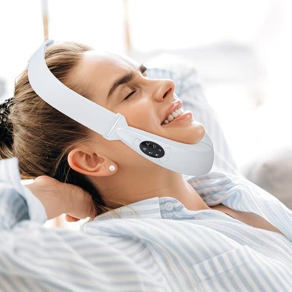 V-Line Ansiktslyftande Massager – USB Uppladdningsbar Ansiktsskulpteringsenhet – Vit
