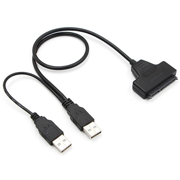 2017 Digitaalinen USB 2.0 - SATA-muunnossovitinkaapeli 2,5 tuuman SA:lle, musta 5cm*4cm*1cm
