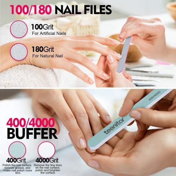 500-pack nageltippar, fransk akrylnagelset, kistformad halvtäckning