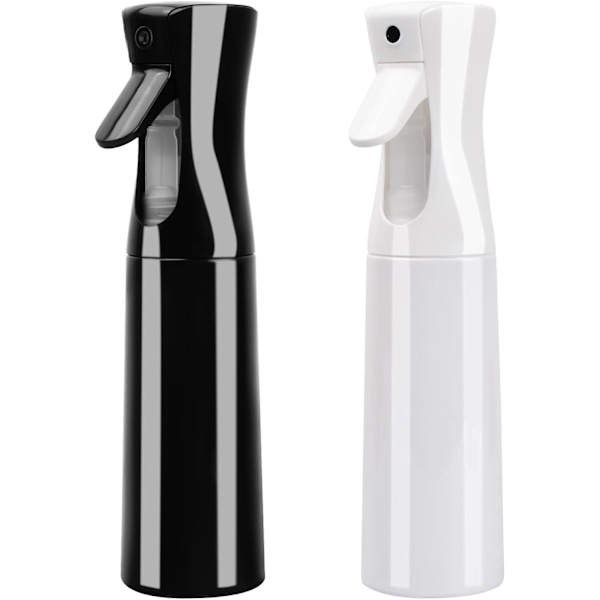 2 st tomma plastsprayflaskor för hårvatten 300 ml kontinuerlig vattendimma tom sprayflaska, multifunktionell fin dimma vattensprayflaska