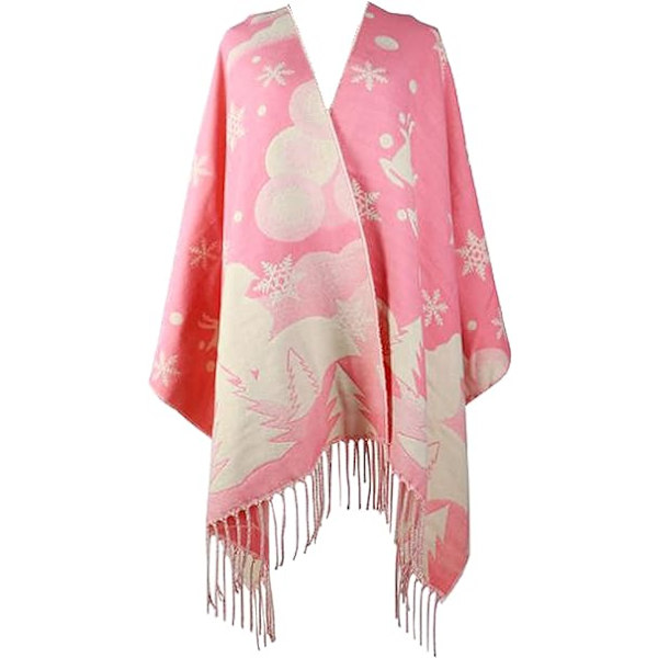 Juletema Sjal - Efterår & Vinter (Pink)