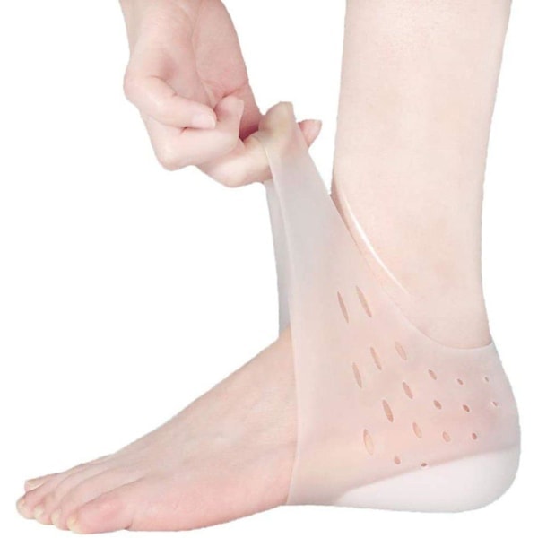 Usynlige højdeforøgende indlægssåler Hælbeskyttelse Indlægssåler Hælspore Indlægssåler Silikonehælsstrømper Usynlige til plantar fasciitis Hælrevner
