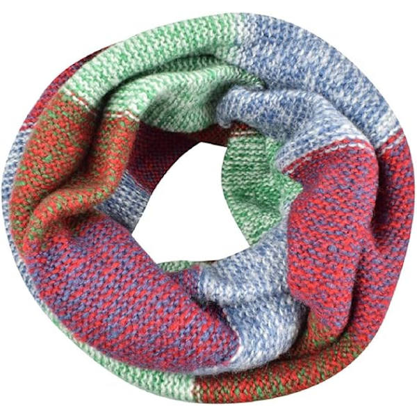 Naisten Värikäs Kaulahuivit Talvi Neulotu Loop Infinity Huivit Lämmin Kääre Cowl (A)