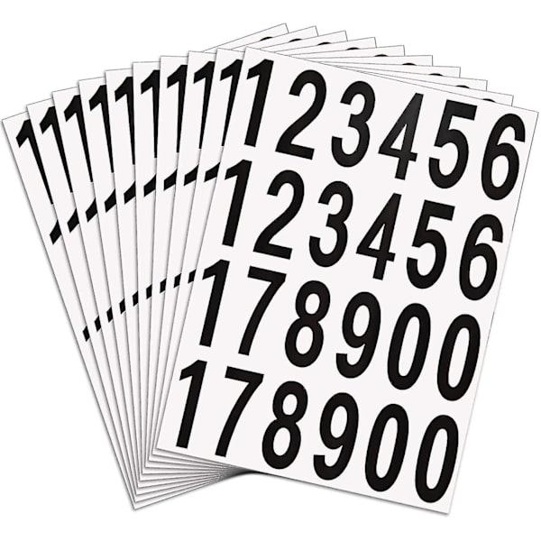 10 arkkia 240 kpl numerotarrat Postilaatikon numerot Itsekiinnittyvät vinyylinumerot Asuntoon, 2 tuumaa