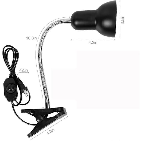 Skildpadde Varmelampe Solplads Lampe, UVA UVB Lys Lampe, Varme Spotlight Reptil Lys Akvarium Solplads Lys Med Holder til Skildpadde Klokke Skildpadde Slange Li EU Standard Plug