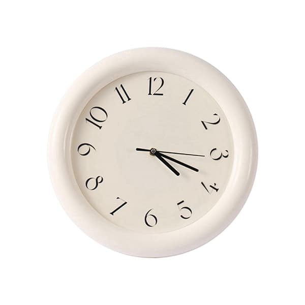 Väggklocka Tyst Klocka Modern Tyst Rustik Mode Rund Tid Klocka Liten Klocka för Vardagsrum Badrum Sovrum Inomhusinredning White 30cmx3.2cm