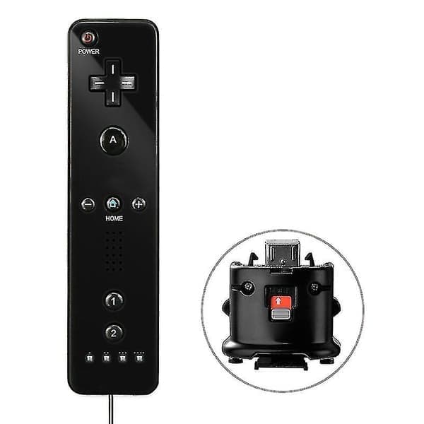 Wii Spel Fjärrkontroll Inbyggd Motion Plus Joystick Joypad för Nintendo White