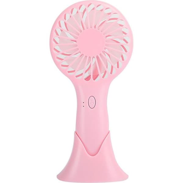 Rosa mini bærbar vifte med 3 hastigheter, ideell for hjem og kontor - AquaForge