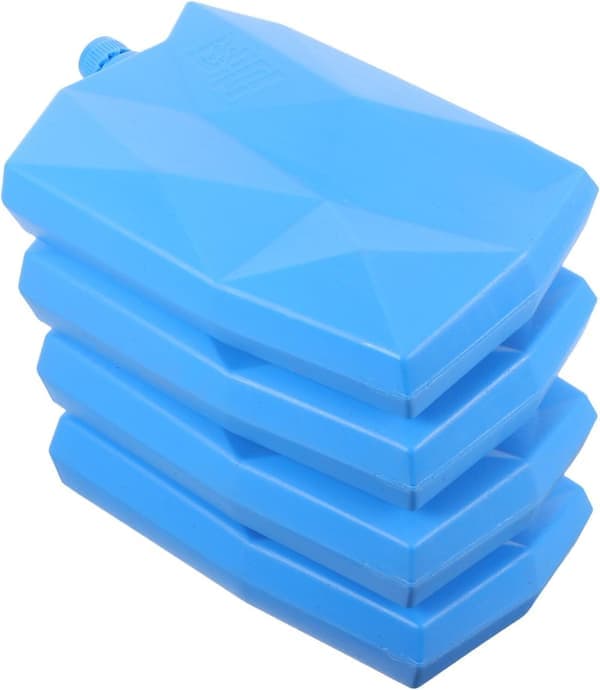 Genanvendelige ispakker til kølebokse og køleskabsbeholdere, 4 store bærbare ispakker
