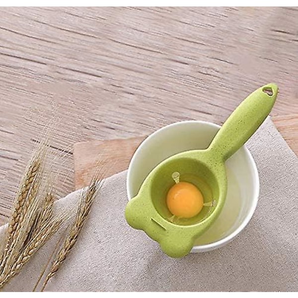 Eggeplommeseparator med håndtak Eggehvitefilteruttrekkssplitter Kjøkken Gadget Cooking Baker Tool (2stk)