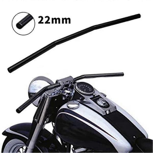 7/8 tommer Motorcykelstyr 22 mm Sort Drag Straight Bar Cafe til Chopper