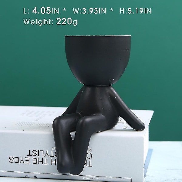 Mini-familie Blomsterpot Menneskelig Form Keramisk Skrivebord Planter Beholder For Sukkulenter Style3