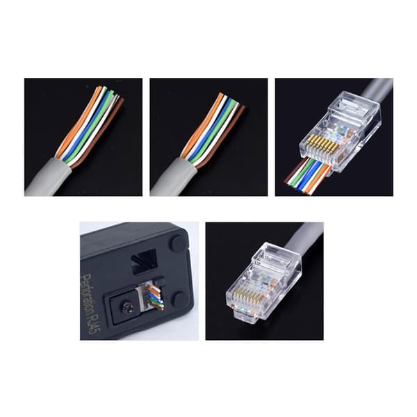 CAT6 CAT5E Netværksstik Lan-stik til Cat 6 UTP Ethernet Krystalstik til Six categories