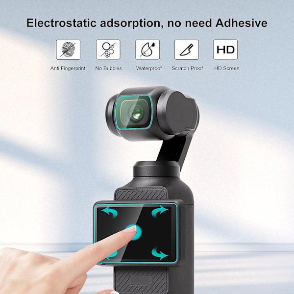 Puluz Härdat glaslins skärmskydd för Dji Osmo Pocket 3