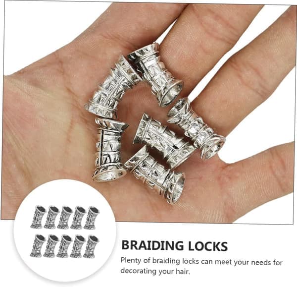 10 stk Retro Legering Hodeplagg Dreadlock Hodeplagg for DIY Smykker Tilbehør Hult Hårdekorasjon