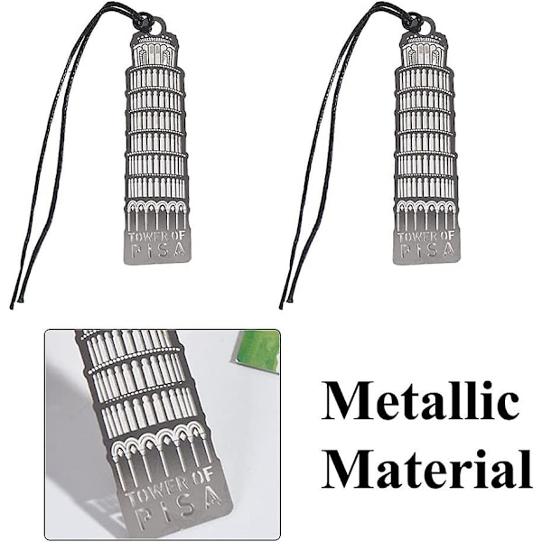 Eiffeltornet i metall bokmärke läsning markering kreativa bokmärken för läsare, kvinna och barn (silver 3 st)
