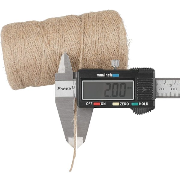 Jutesnöre Garn 2MM, 100M Naturlig Trädgård Jute Rep, 4 Ply Konst och Hantverk Linnesnöre Brun för DIY Hantverk; Trädgårdsanvändning