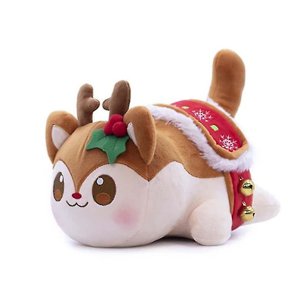Aphmau Meows Katt Plyschleksak - Mjuk Meemeow Fylld Donut Katt, Kawaii Pommes Frites Och Cheeseburger Mat Plyschdocka - Perfekt Julklapp Reindeer