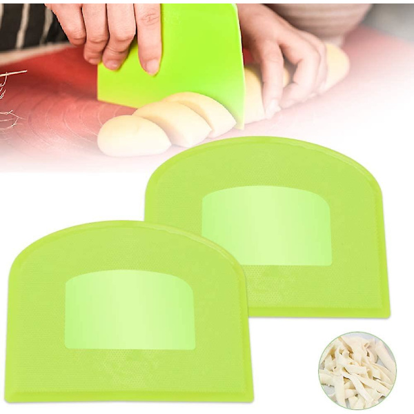 2 stk. deigskraper deigkort plast deigskrape deigskraper