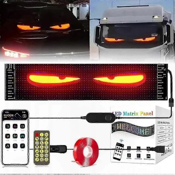 LED Devil Eyes billamper for lastebiltilpasning 70x173mm universell passform