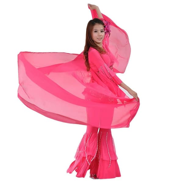 Mavedans slør Danser sjal HVID Hvid White