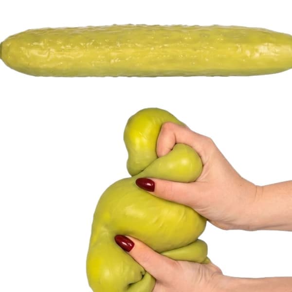 Simulering Gurka Squishy Stressavlastande Leksak Realistisk Kläm Fidget Prop Leksak A