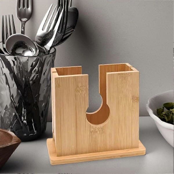 Bagelkutterholder i tre, bagelkutter, sklisikker brødkutter for store bagels, engelsk M 12