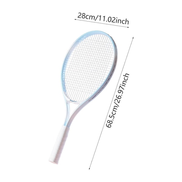 Tennis Ketsjer til Begyndere Tennis Racket til Tennisbane Stadion Baghave Blå Blue 68.5cmx28cm