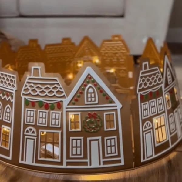 Juletrematte / Juletrefot – LED Juledekorasjon for Hjem og Pepperkakehus