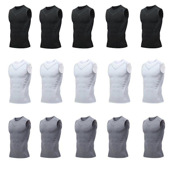 Version Ionic Shaping -liivi, miesten Ionic Shaping hihaton T-paita Black 3XL