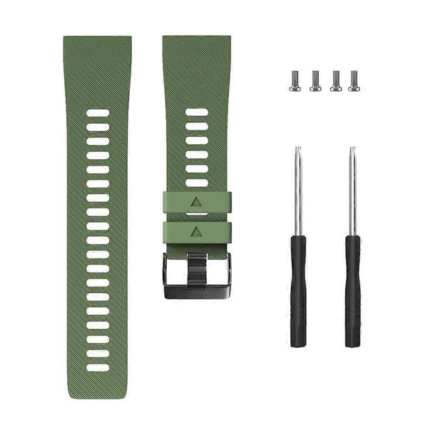 Silikoninen kellon ranneke Garmin Forerunner 35 -kelloon Army Green