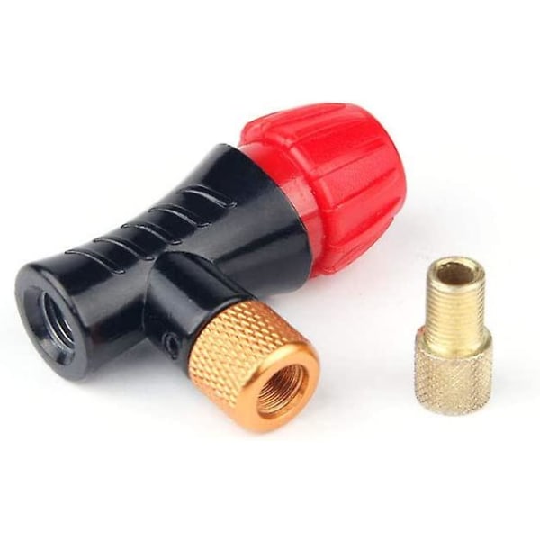 Cykel Däck Uppblåsare Adapter Co2 Patroner Cykel Pump Ventil Adapter Huvud Kompatibel För Landsväg Mountainbikes (1st)