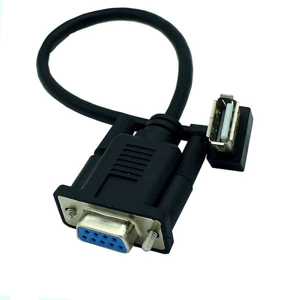RS232 DB9 9-bens hun til USB 2.0 A han PLC serielkabeladapterkonverter 25 cm