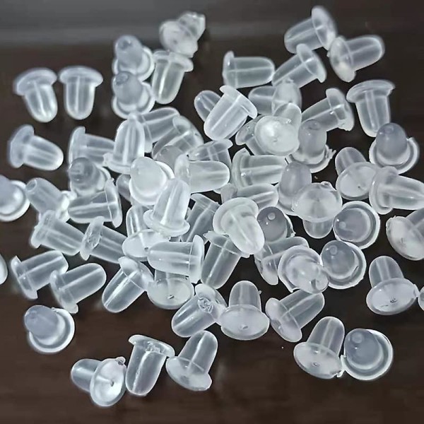 100 st 3 mm osynliga plastörhängen tomma stift plugg små huvudfynd Diy-tillbehör bakre stolpe örhängen dyna nickel fri