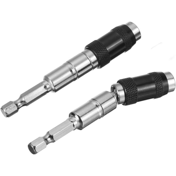 2-pack svängbar bitshållare magnetisk svängbar borrbitshållare snabbkoppling flexibel skruvmejselbitshållare för trånga utrymmen eller hörn