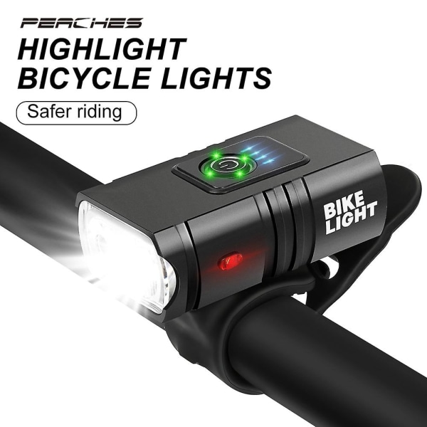 T6 Cykelljus Fram 1000 Lumen Cykelled Kraftfull ficklampa Cykelbelysning Strålkastare USB
