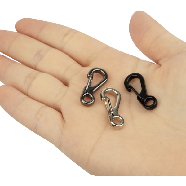 2,5 cm Pieni Karabiiniklipsi, Alumiininen Avaimenperä Klipsi Napsautuskoukku Pieni Karabiiniklipsi Avaimille, Reppuun, Kalastukseen, Leirintään, Ulkoiluun Gray