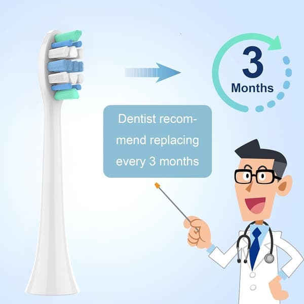 8 stk. erstatningsbørstehoder kompatible med Philips Sonicare erstatningsbørstehode 4100 6500 6100 7500 5300 1100