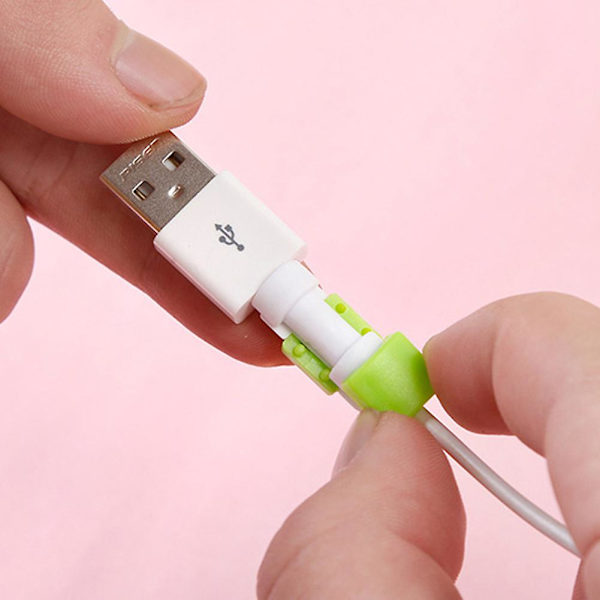 USB-kabelskydd Mjukt Silikon USB-kabelhylsa Laddningskabelskydd