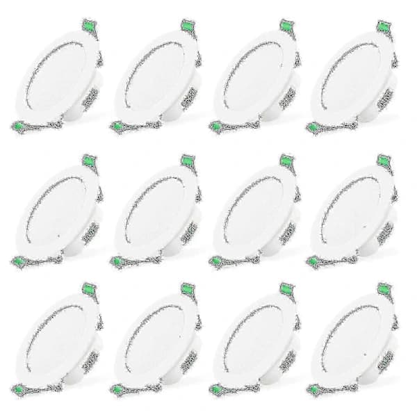 12 st 7W vit LED-downlight infällda taklampor smal spotlight