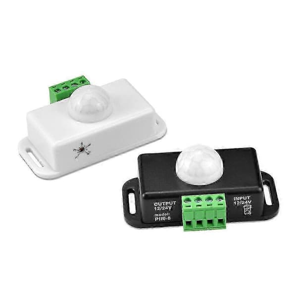 DC 12V 24V Krops Infrarød PIR Switch Bevægelsessensor Human Motion Sensor Detektor LED white