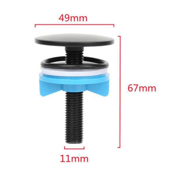 Hulpropper til køkkenvask Armaturhulafdækning til hotelkøkken Badekar sort black 6.7x4.9cm
