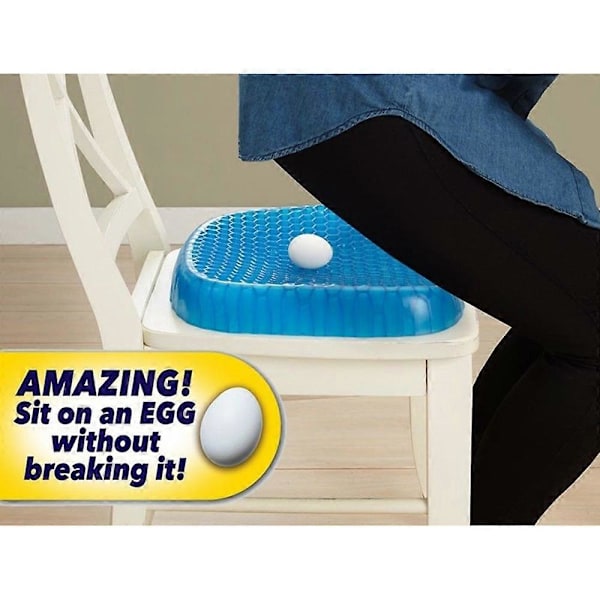 Gel Sitter Sittdyna, Andningsbart Honeycomb-stöd, Bekväm Smärtlindring för Kontoret, Flexibel Design, Ergonomiskt Ryggstöd för Långa Timmar av Sittande