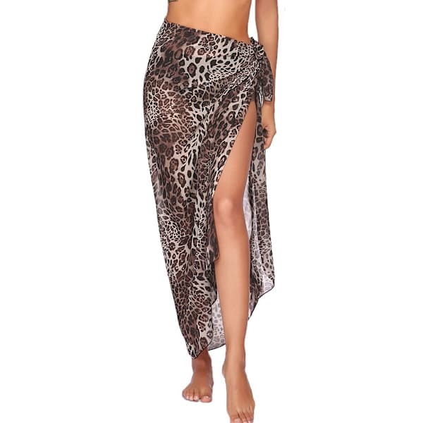 Lang Sarong Wrap Kvinder Chiffon Strandkjole BLÅ blå blue