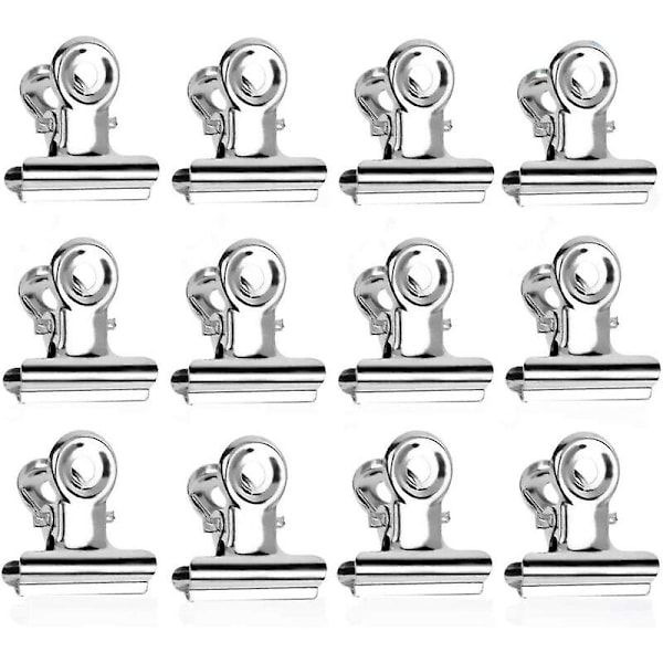 Bulldog Metallklämmor, 50 st Metallgångjärnsklämmor, 22 mm Pappersklämma, Metallklämmor