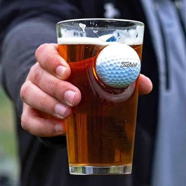 Pintglas med golfbold - 47 cl - Glas til kaffe, te, mælk, drikkevarer, vin