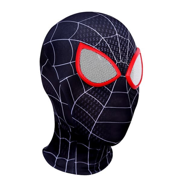 Spiderman Maske med Lysende Øjne, Superhelte Maske til Børn/Voksne Black-Adults
