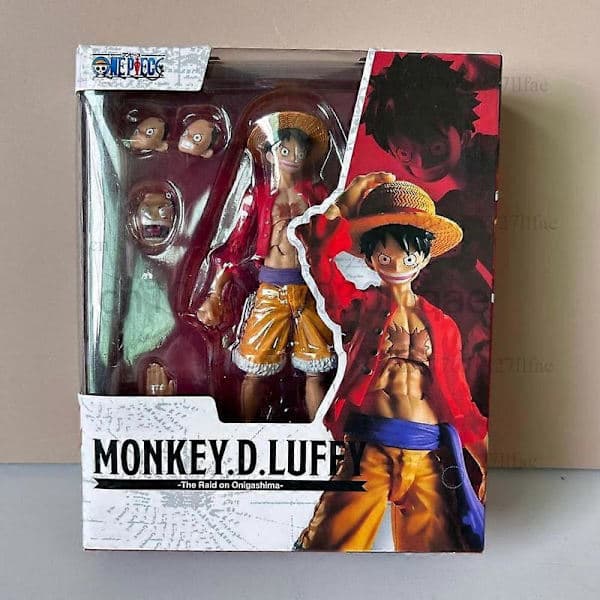 One Piece Shf Monkey D Luffy Gear 5 NIKA Actionfigur ONE PIECE Luffy Figur Rörlig Led Samlarobjekt Modellleksaker Julklapp B med låda with box