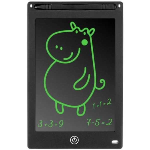 Digitalt tegnebræt til børn - Praktisk LCD, 8,5" Tablet + Pen Sort Svart