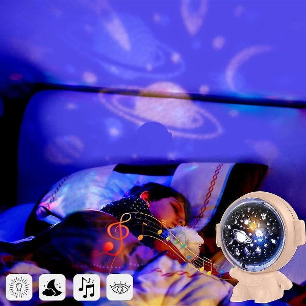 1kpl Astronaut Night Light Yövaloprojektori Uudelleenkäytettävä Lasten Tähtitaivas Projektori Lamppu Tähti Projektori Galaxy Night Light Creative Kestävä Led P